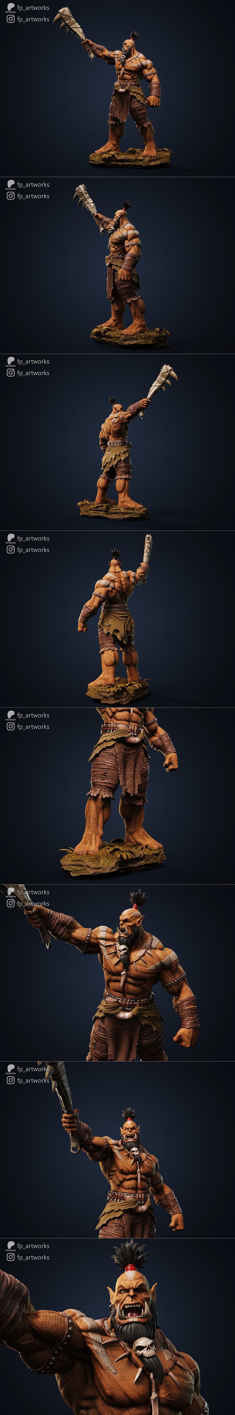 FP Artworks - 理罗格·德死眼 3D打印模型|FP Artworks – Kilrogg Deadeye – 3D Print Model STL