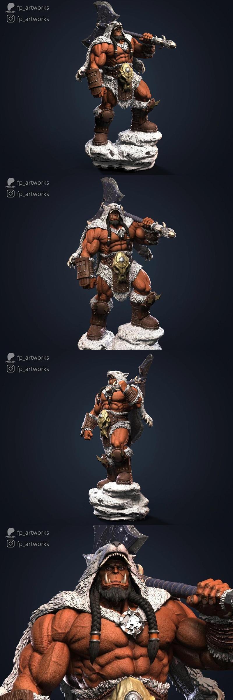 FP Artworks - Durotan - 3D打印模型|FP Artworks – Durotan – 3D Print Model STL