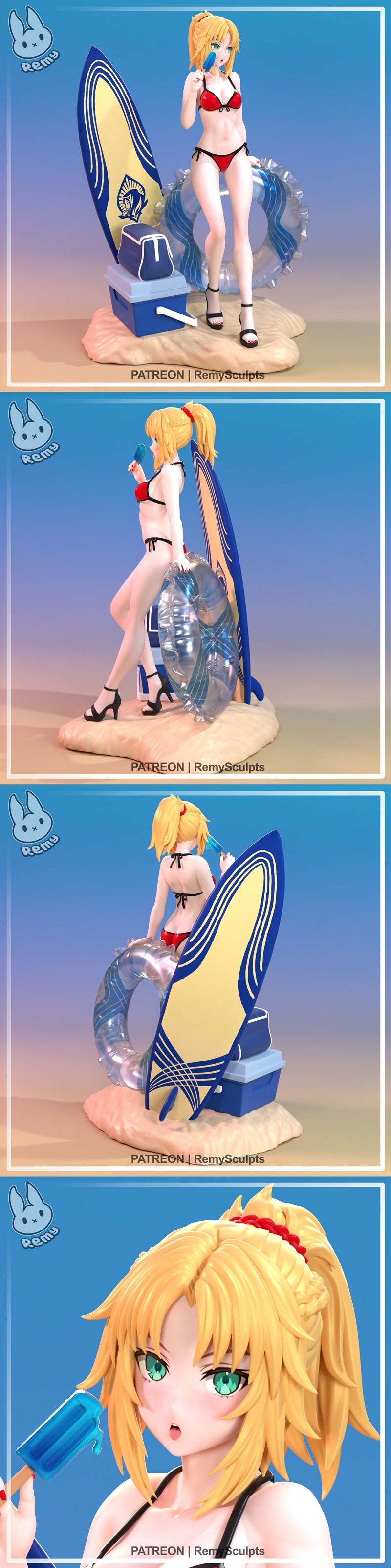 Remy Sculpts – Mordred (summer) – FGO – 3D Print Model STL