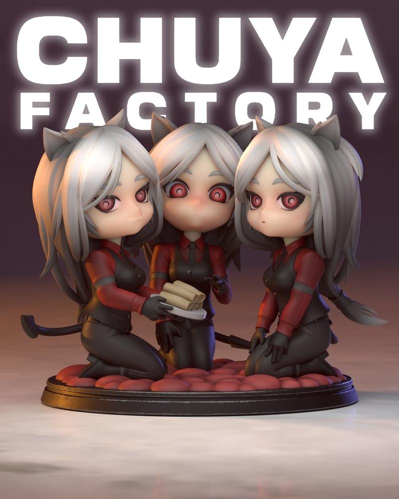 Chuya工厂 - 黑暗之主塞伯鲁斯 - 3D打印模型|Chuya Factory – Helltaker Cerberus – 3D Print Model STL