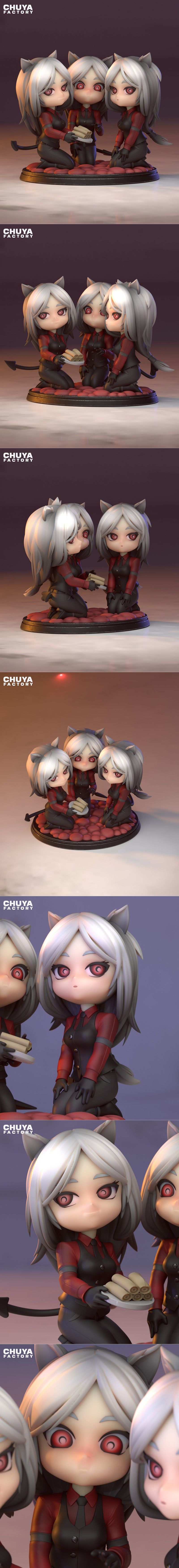 Chuya工厂 - 黑暗之主塞伯鲁斯 - 3D打印模型|Chuya Factory – Helltaker Cerberus – 3D Print Model STL