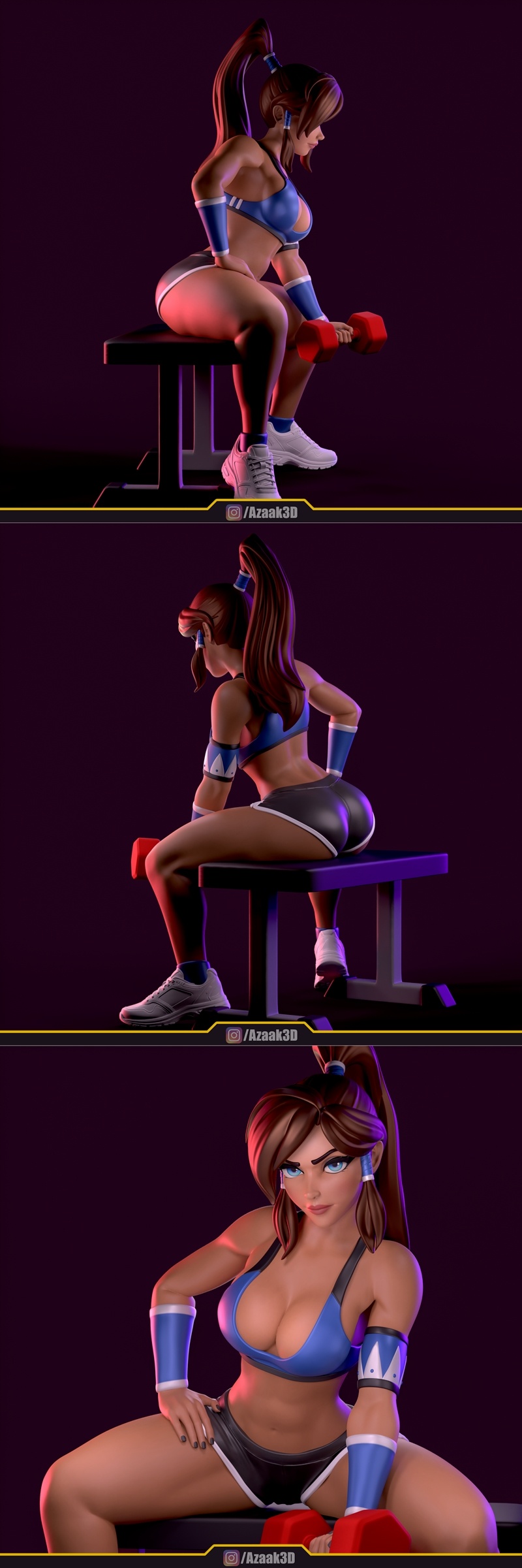Azaak3D - 腾讯动漫角色3D打印模型|Azaak3D – Korra Sport – 3D Print Model STL