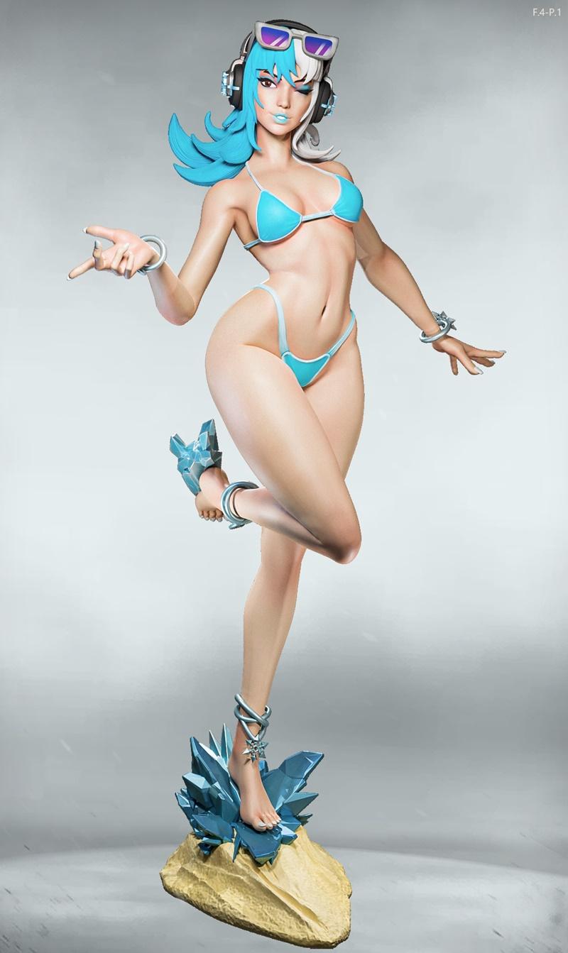 E.S怪物 - 月之雪夏 - 3D打印模型|E.S Monster – Luna Snow Summer – 3D Print Model STL
