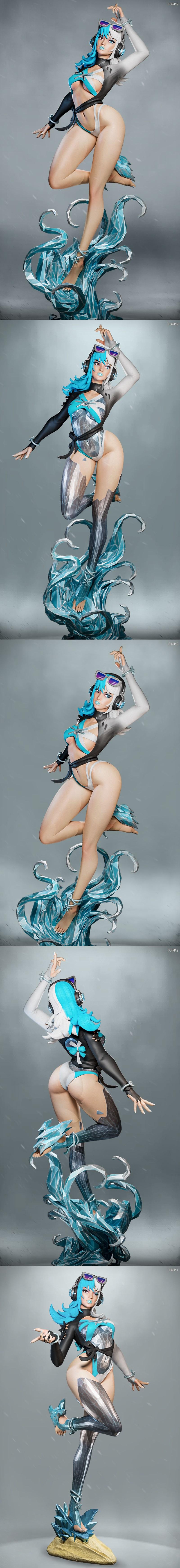 E.S怪物 - 月之雪夏 - 3D打印模型|E.S Monster – Luna Snow Summer – 3D Print Model STL