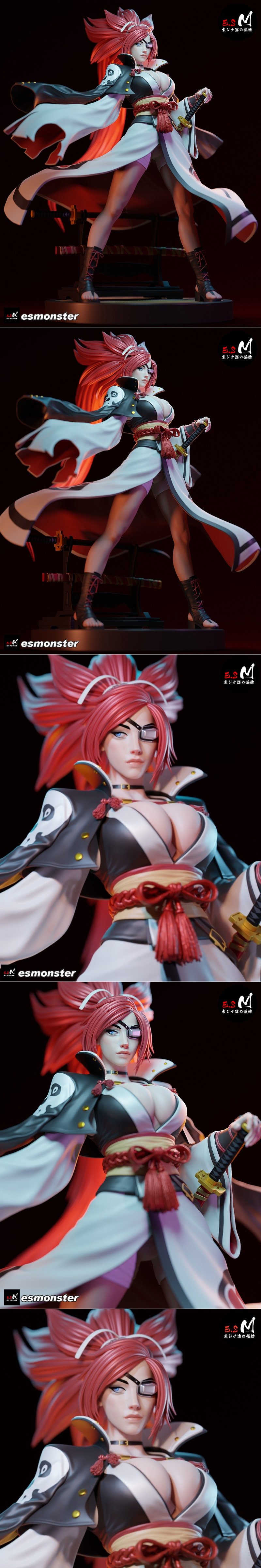 E.S怪物 - 巴金 - 3D打印模型|E.S Monster – Baiken – 3D Print Model STL