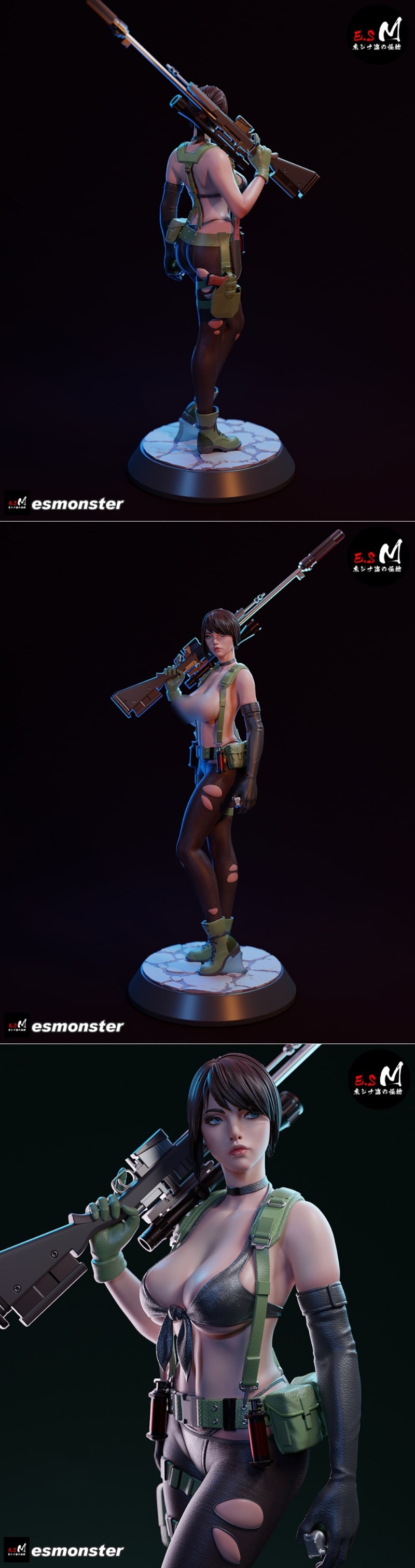 E.S怪物 - 安静版V2 - 3D打印模型|E.S Monster – Quiet V2 – 3D Print Model STL