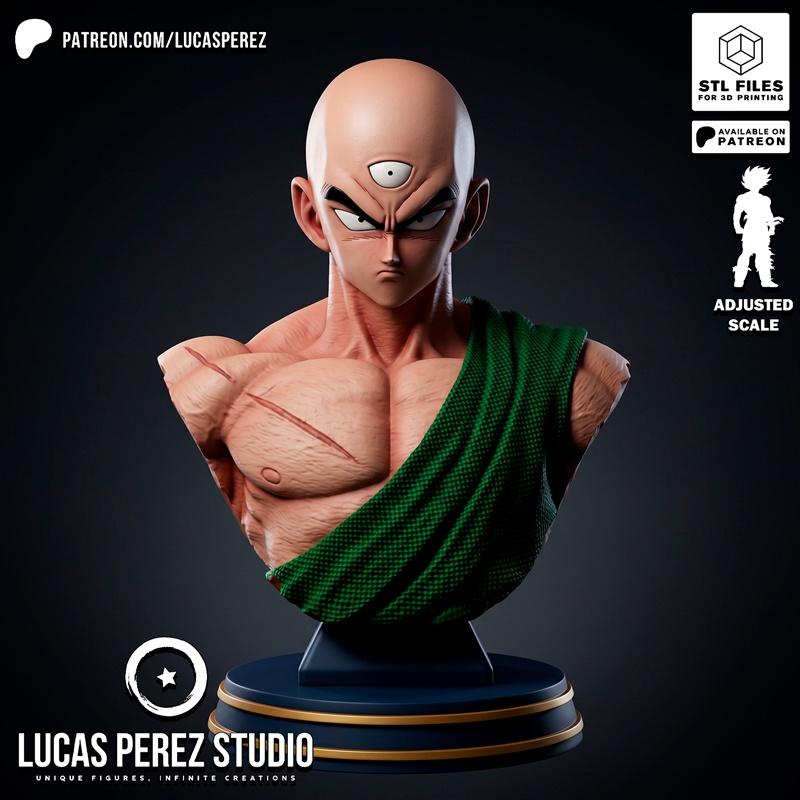 十神寒3D打印模型|Lucas Perez – Ten Shin Han Bust – 3D Print Model STL