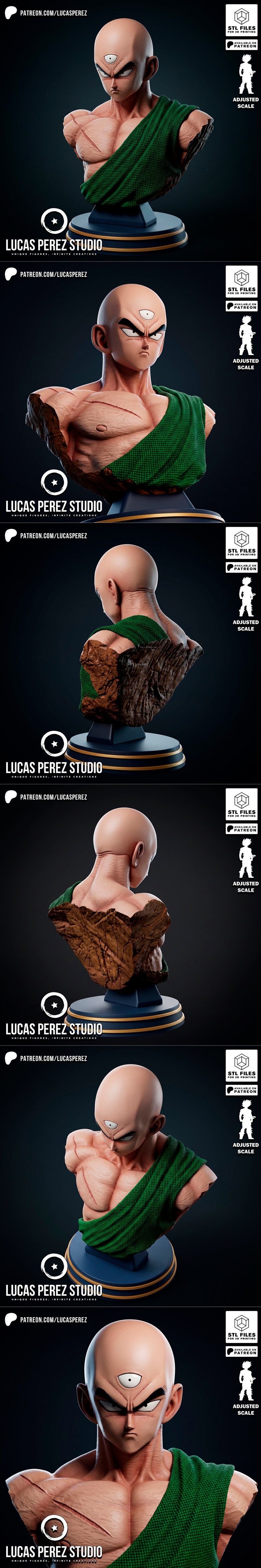 十神寒3D打印模型|Lucas Perez – Ten Shin Han Bust – 3D Print Model STL
