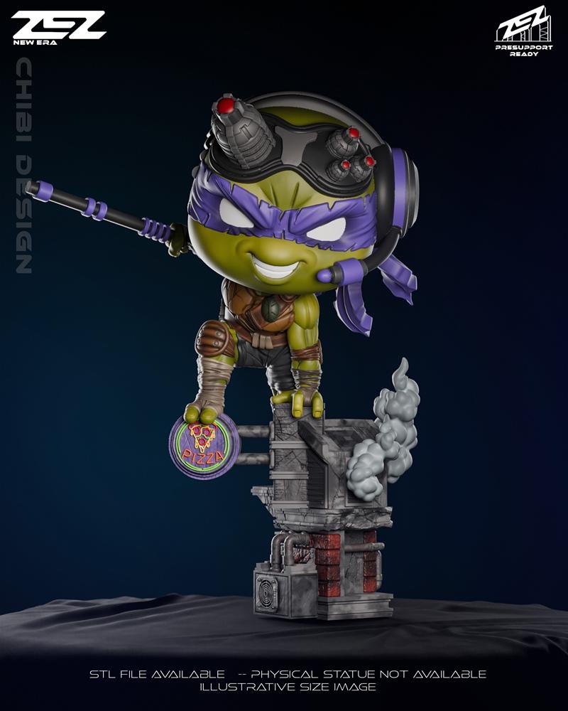 ZEZ工作室 Donatello迷你人形 3D打印模型|ZEZ Studio – Donatello Chibi – 3D Print Model STL