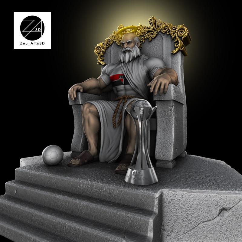 圣保罗国王 3D打印模型|Mascote Sao Paulo Rei – 3D Print Model STL