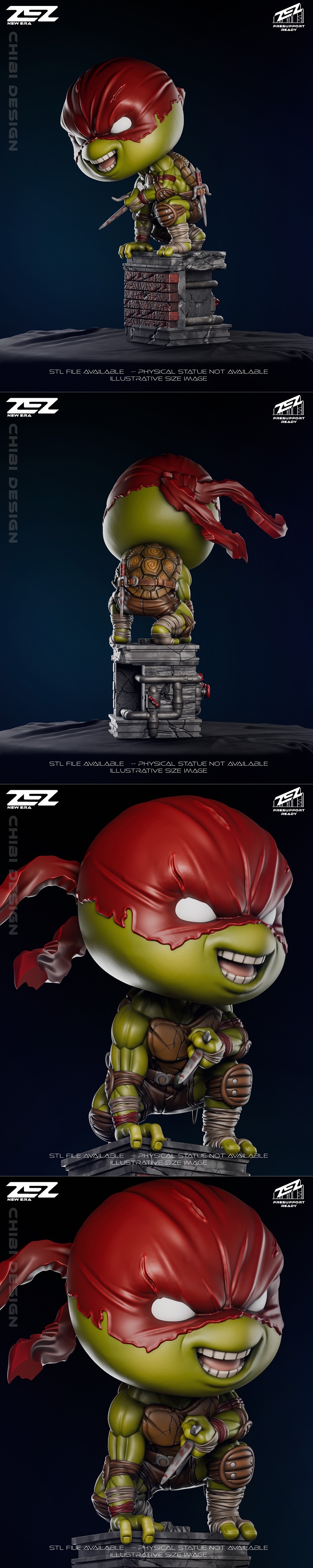ZEZ工作室 Raphael手办 3D打印模型 STL|ZEZ Studio – Raphael Chibi – 3D Print Model STL