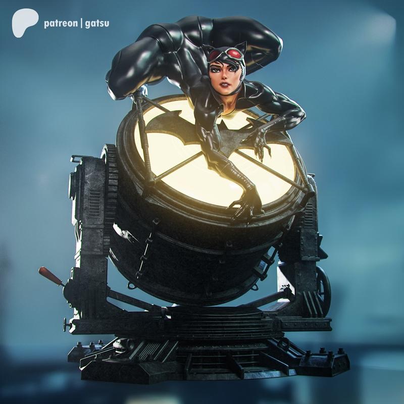 Gatsu Studios - 猫女 - 3D打印模型|Gatsu Studios – Catwoman – 3D Print Model STL