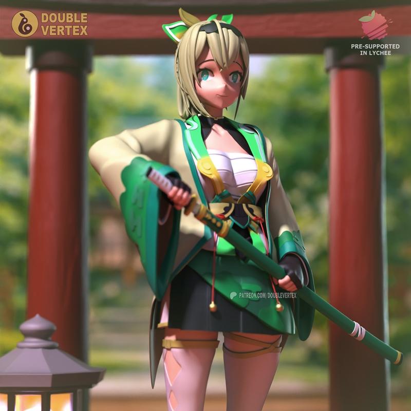双顶点 - 神楽伊罗哈 - 3D打印模型|Double Vertex – Kazama Iroha – Hololive JP Vtuber Figure – 3D Print Model STL