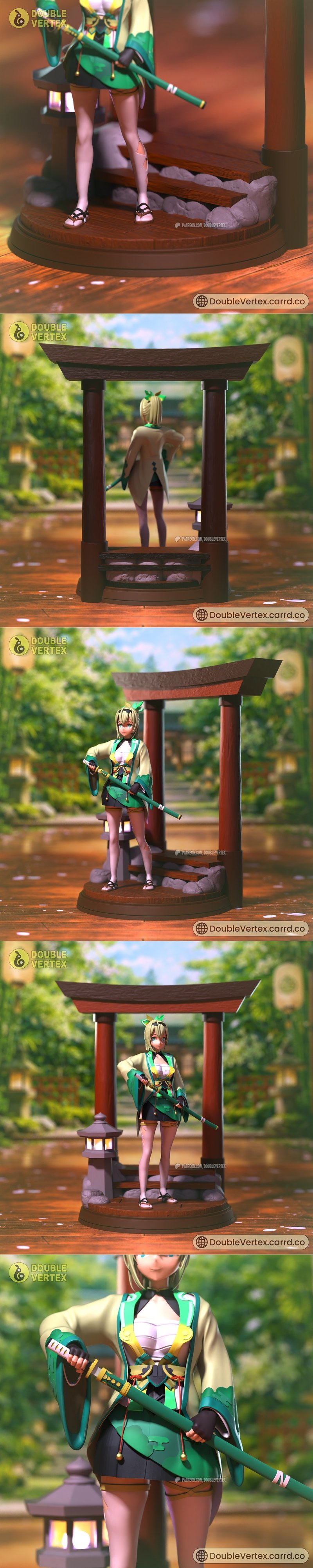 双顶点 - 神楽伊罗哈 - 3D打印模型|Double Vertex – Kazama Iroha – Hololive JP Vtuber Figure – 3D Print Model STL