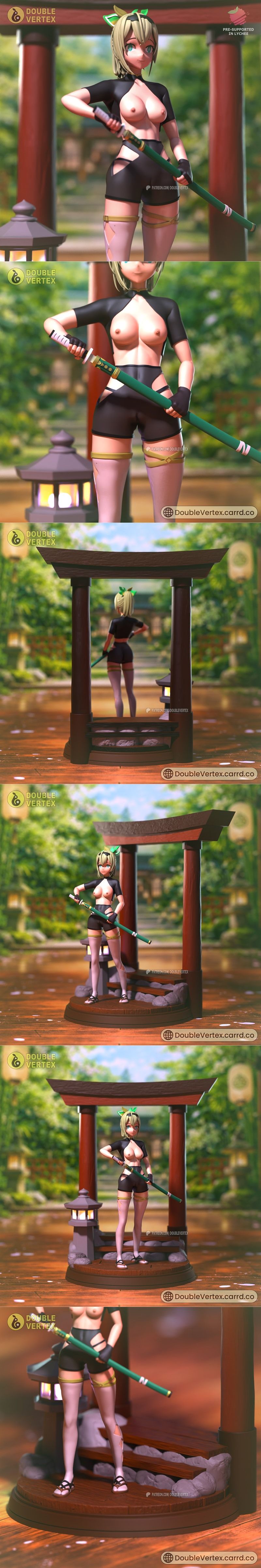 双顶点 - 神楽伊罗哈 - 3D打印模型|Double Vertex – Kazama Iroha – Hololive JP Vtuber Figure – 3D Print Model STL