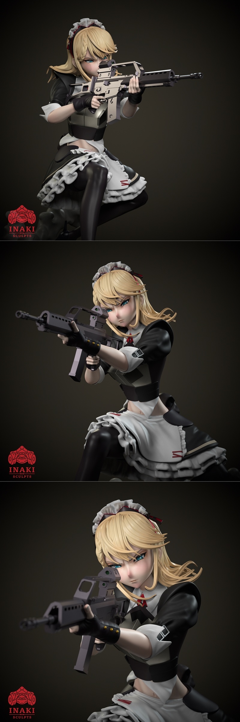 Inaki打造少女前线G36少女3D打印模型|Inaki Sculpts – G36 – Girl’s Frontline – 3D Print Model STL