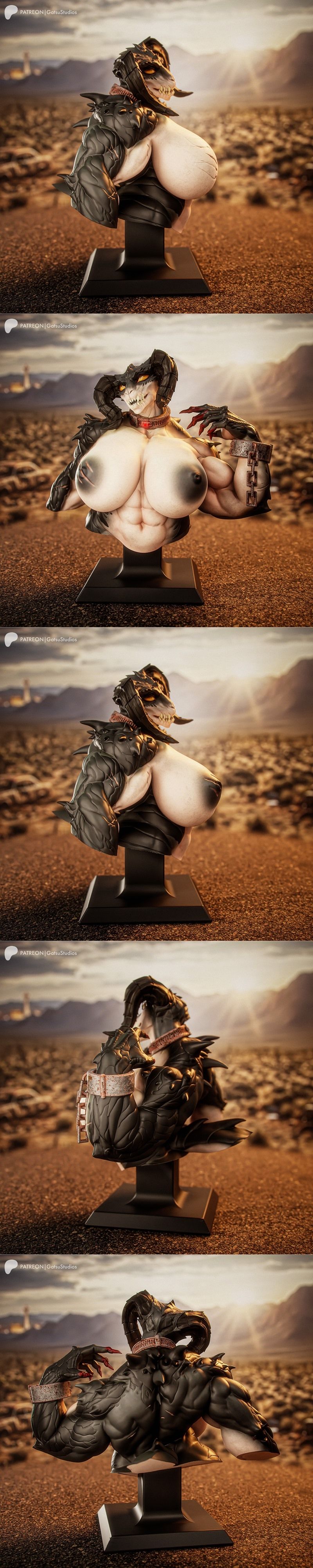 Gatsu Studios出品《辐射》死亡爪3D打印模型|Gatsu Studios – Deathclaw (Fallout) Bust – 3D Print Model STL