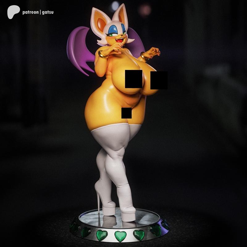 Gatsu Studios《红蝙蝠》3D打印模型|Gatsu Studios – Rouge the Bat – 3D Print Model STL