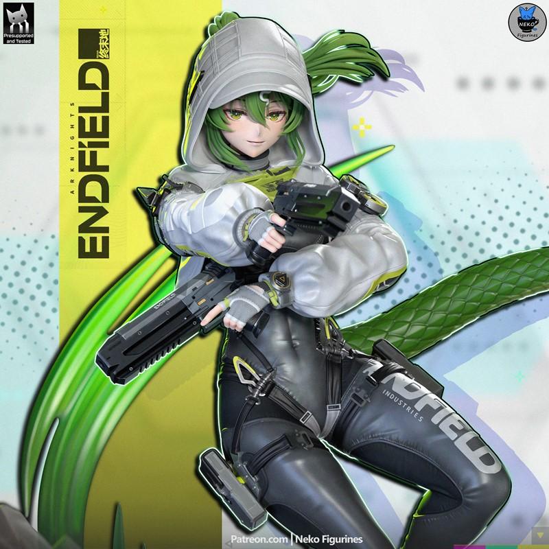 荧石材质阿尼姆斯-恩菲尔德3D打印模型|Neko Figurines – Fluorite (Arknights – Enfield) – 3D Print Model STL