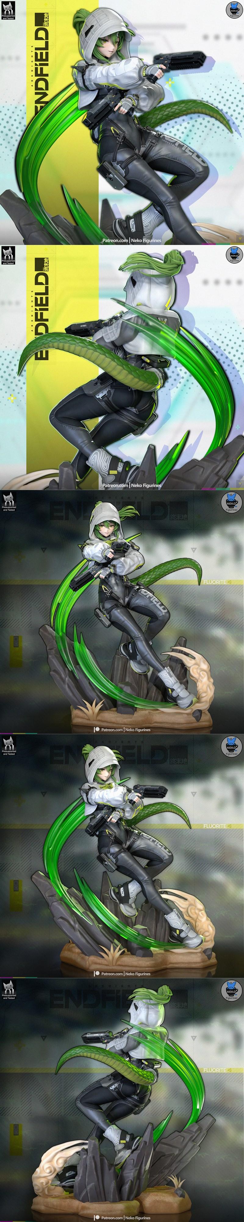 荧石材质阿尼姆斯-恩菲尔德3D打印模型|Neko Figurines – Fluorite (Arknights – Enfield) – 3D Print Model STL