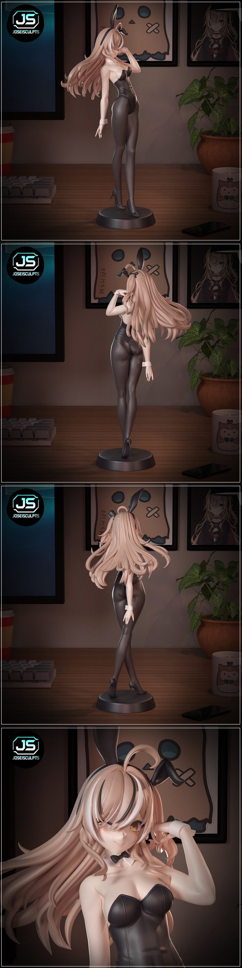 JoseisCuts - 兔兔Mumei - 3D打印模型|joseisculpts – Bunny Mumei – 3D Print Model STL
