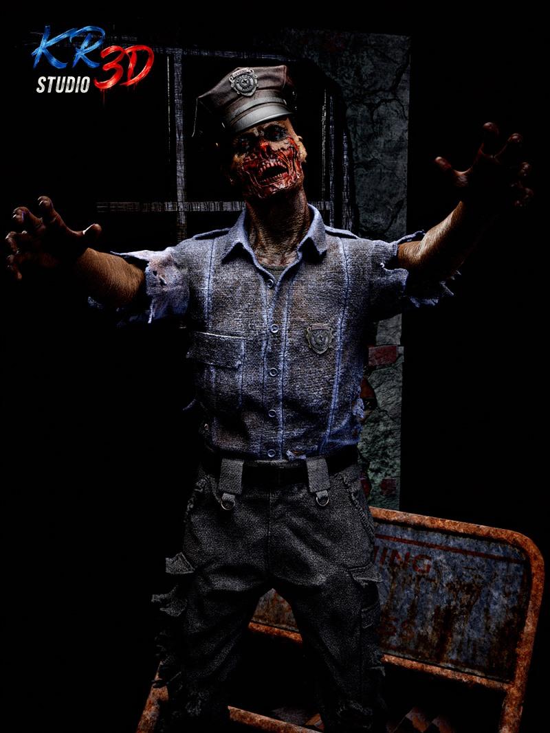 KR3D工作室《生化危机：安魂曲》僵尸角色3D打印模型|KR3D Studio – RPD Zombie (Deluxe) – Resident Evil Requiem – 3D Print Model STL