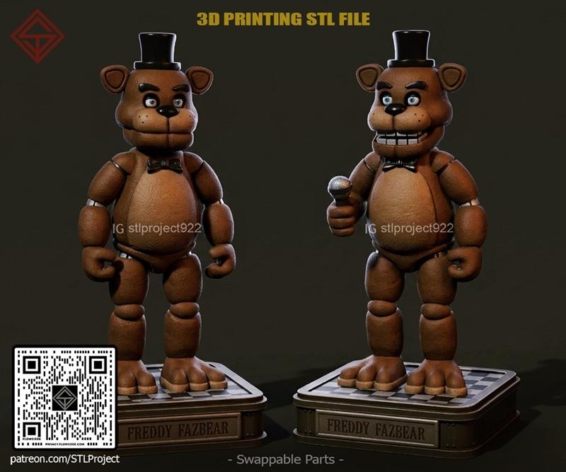 STL项目 - 弗雷迪 - 3D打印模型|STL Project – Fredy – 3D Print Model STL