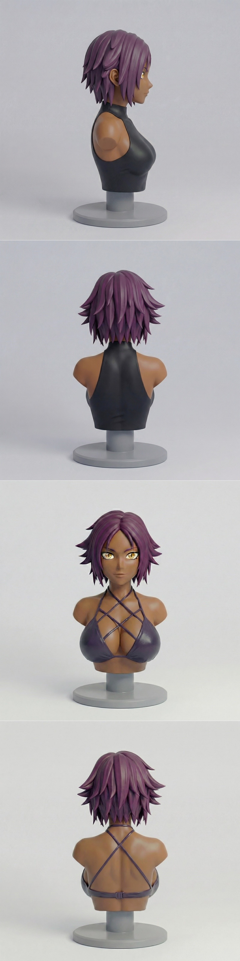 Pablo 3D打印模型：Yoruichi人偶造型|Pablo Figurines – Yoruichi Bust – 3D Print Model STL