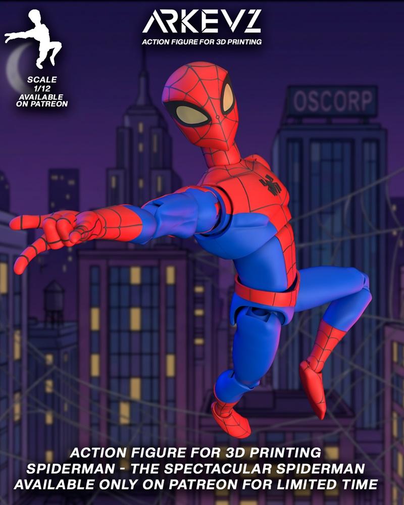 Arkevz 3D打印模型：蜘蛛侠立体造型|Arkevz – The Spectacular Spider-Man – 3D Print Model STL