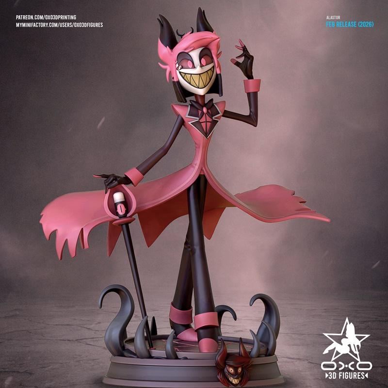 OXO3D - 哈兹bin酒店 - 阿拉斯特尔 3D打印模型|OXO3D – Alastor – Hazbin Hotel – 3D Print Model STL