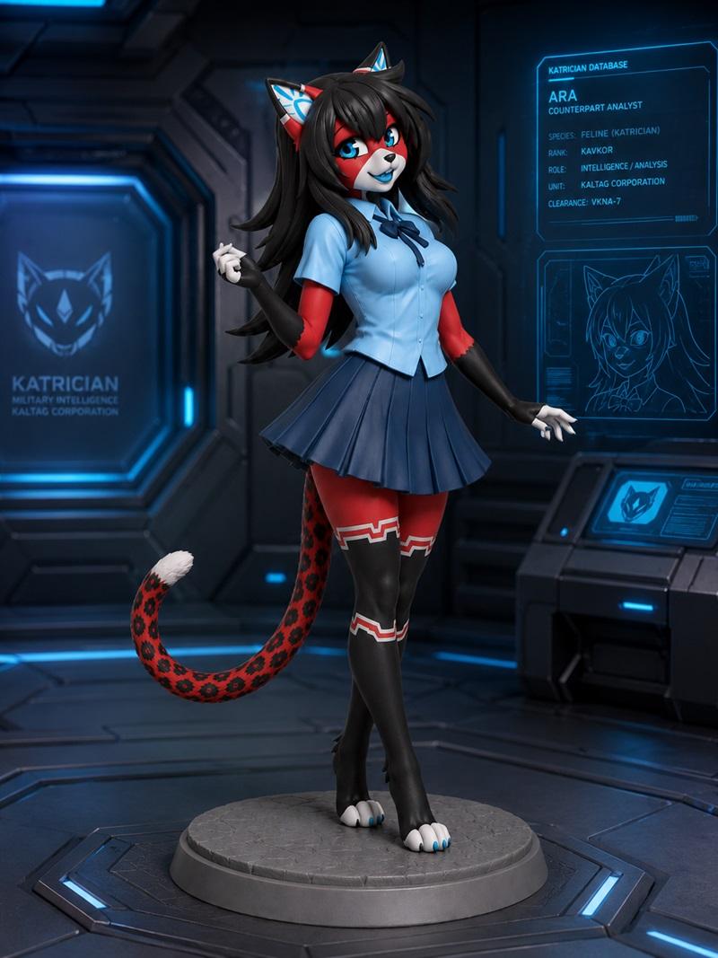 Ara校服玩偶 3D打印模型|Ara School Uniform Figurine – 3D Print Model STL