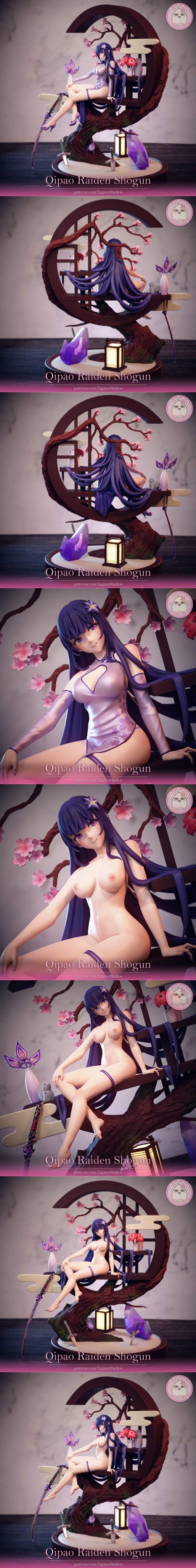 蛋仔工作室 - 女装雷电将军 - 3D打印模型|EggmaStudios – Qipao Raiden Shogun (Genshin Impact) – 3D Print Model STL