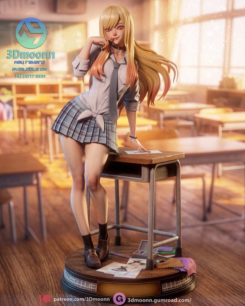 3D打印模型：Marin Kitagawa 3D打印角色模型|3Dmoonn – Marin Kitagawa – 3D Print Model STL