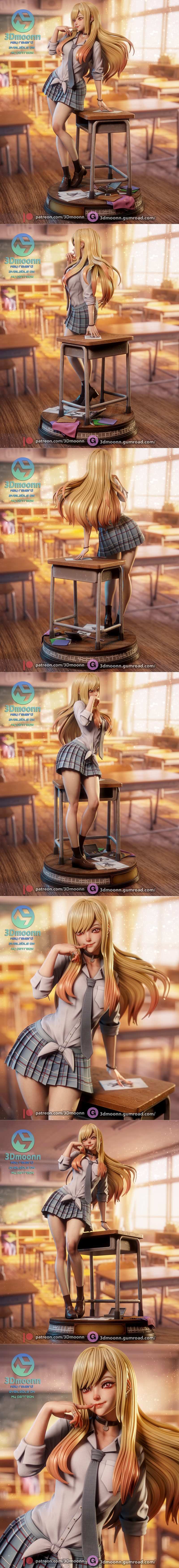 3D打印模型：Marin Kitagawa 3D打印角色模型|3Dmoonn – Marin Kitagawa – 3D Print Model STL