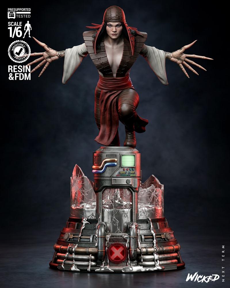Wicked - 女死神雕像 - 3D打印模型|Wicked – Lady Deathstrike Sculpture – 3D Print Model STL