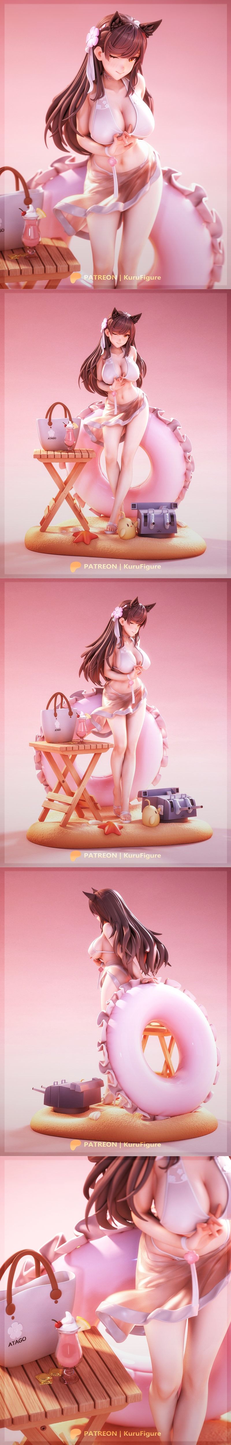 Atago夏日系列——Kuru角色3D打印模型|Kuru Figures – Atago Summer – Azur Lane – 3D Print Model STL