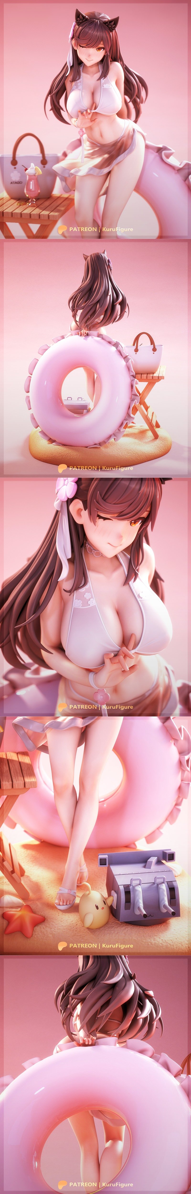 Atago夏日系列——Kuru角色3D打印模型|Kuru Figures – Atago Summer – Azur Lane – 3D Print Model STL