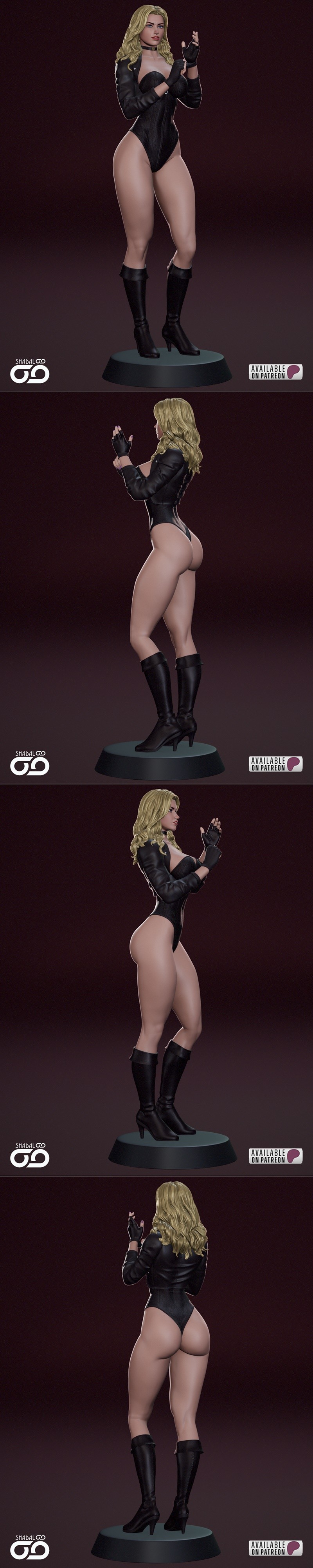 Shadaloo Studios - 黑金丝 - 3D打印模型|Shadaloo Studios – Black Canary – 3D Print Model STL