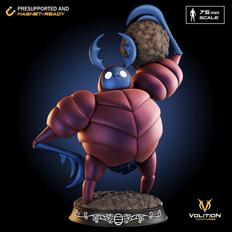 Volition Miniatures Hollow Knight 3D打印模型：粪便守护者|Volition Miniatures – Hollow Knight – Dung Defender – 3D Print Model STL