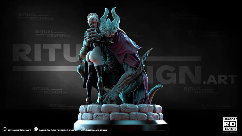 Ritual Design 3D打印模型：Miah与Kord角色雕塑|Ritual Design – Miah and Kord – 3D Print Model STL
