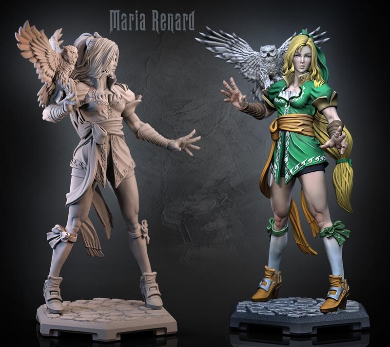 Dragun Studio - 马丽亚·雷纳德 - 3D打印模型|Dragun Studio – Maria Renard – 3D Print Model STL