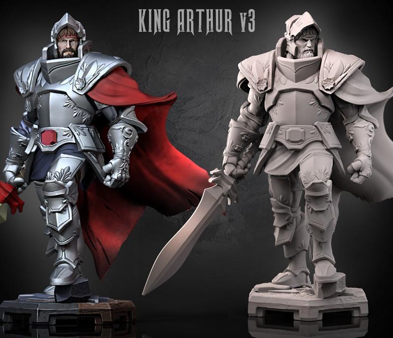 Dragun Studio - 凯尔特传说 v3 - 阿尔特兰特3D打印模型|Dragun Studio – King Arthur v3 – 3D Print Model STL
