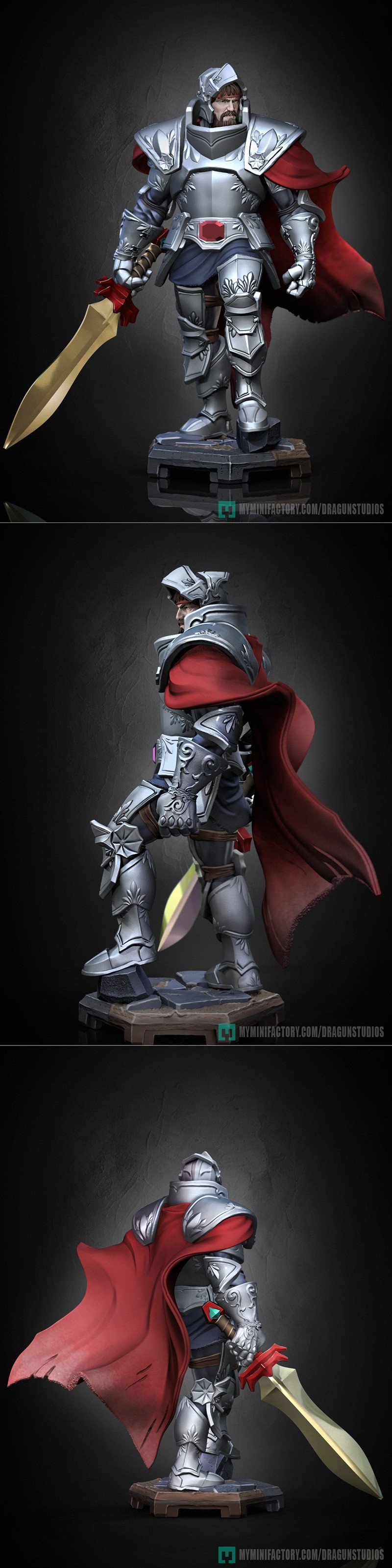 Dragun Studio - 凯尔特传说 v3 - 阿尔特兰特3D打印模型|Dragun Studio – King Arthur v3 – 3D Print Model STL