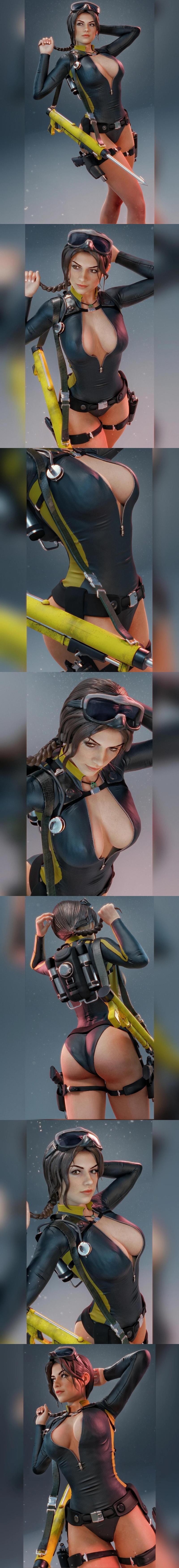 MCM3D - 女神异世界 - 莉拉·克罗夫特 3D打印模型|MCM3D – Lara Croft – 3D Print Model STL