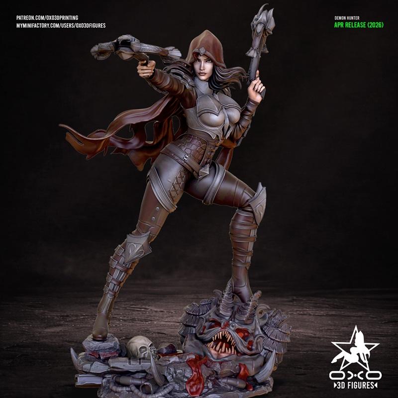 OXO3D 3D打印模型：恶魔猎人角色造型|OXO3D – Demon Hunter – 3D Print Model STL