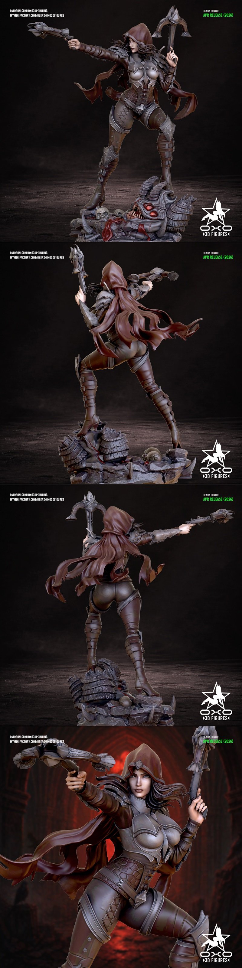 OXO3D 3D打印模型：恶魔猎人角色造型|OXO3D – Demon Hunter – 3D Print Model STL