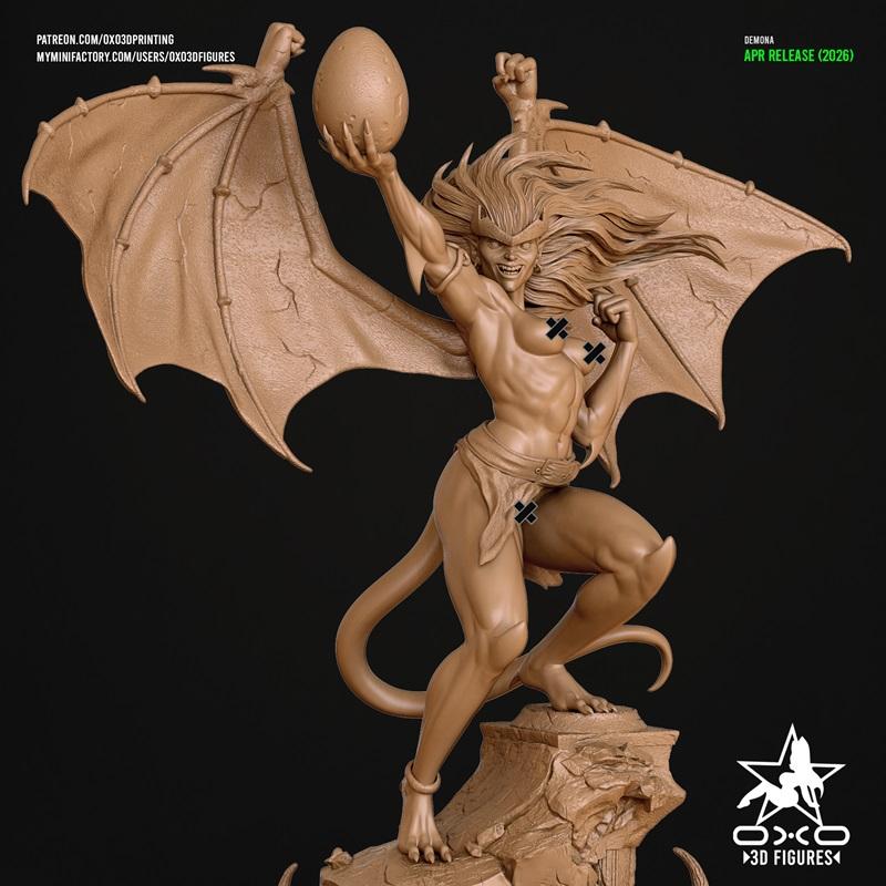 OXO3D 3D打印模型：Demona恶魔女郎造型|OXO3D – Demona NSFW Version – 3D Print Model STL