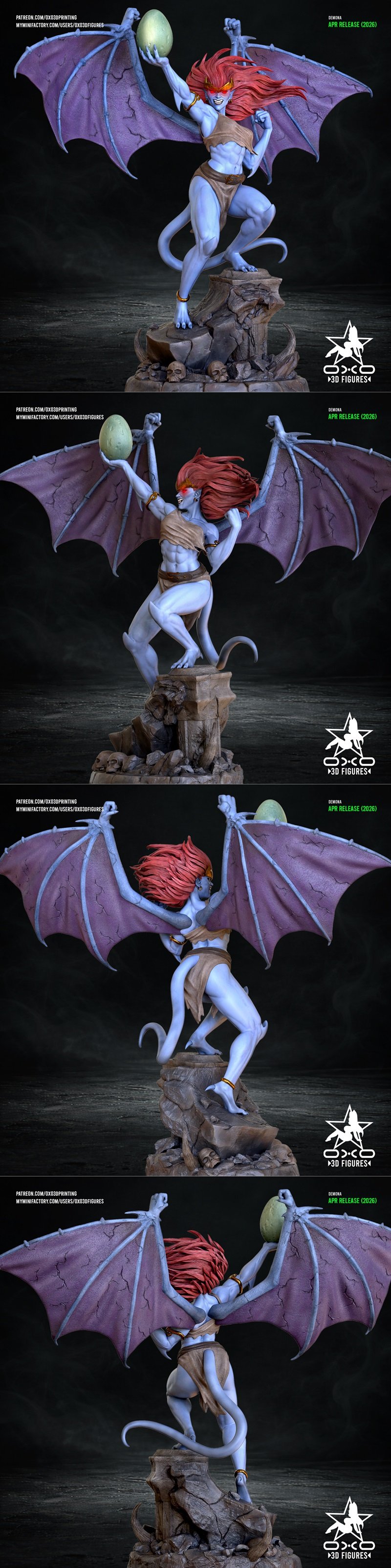 OXO3D - 恶魔女巫 - Demona 3D打印模型|OXO3D – Demona – 3D Print Model STL