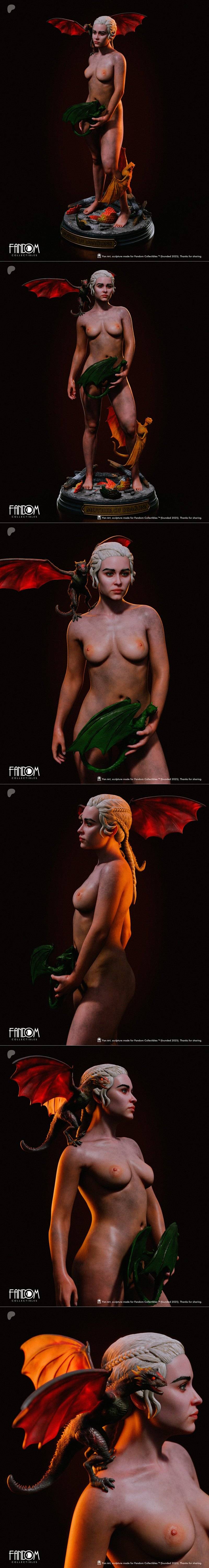 龙妈收藏品——《权力的游戏》达妮莉丝·坦格利安 3D打印模型|Fandom Collectibles – Daenerys – 3D Print Model STL