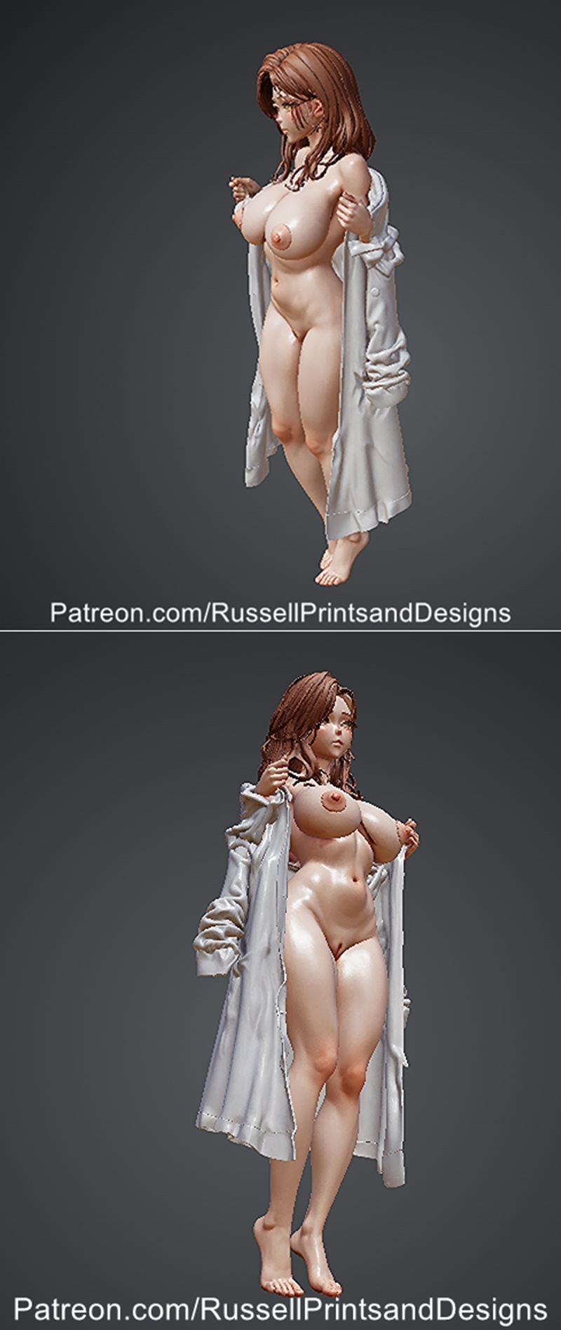 夜袍中的少女——3D打印模型|Teen Flash in Night Robe – 3D Print Model STL